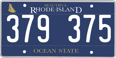 RI license plate 379375