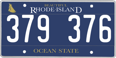 RI license plate 379376