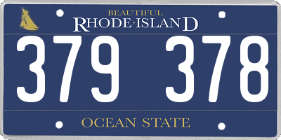 RI license plate 379378