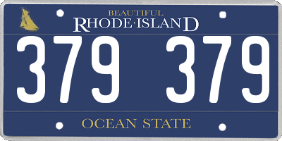 RI license plate 379379