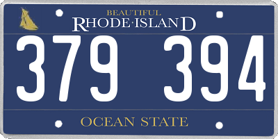 RI license plate 379394