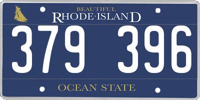 RI license plate 379396