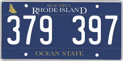 RI license plate 379397