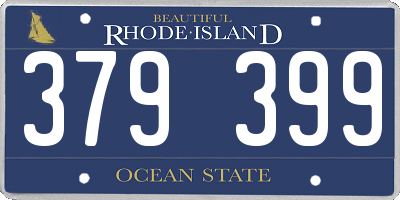 RI license plate 379399