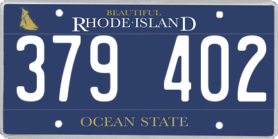 RI license plate 379402