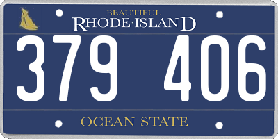 RI license plate 379406