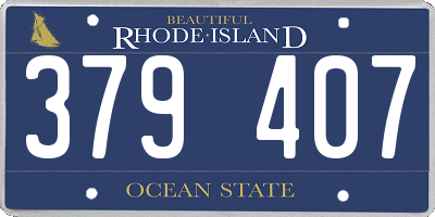 RI license plate 379407