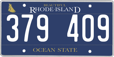 RI license plate 379409