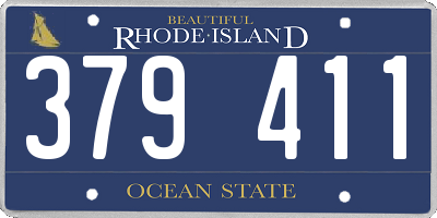 RI license plate 379411