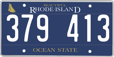RI license plate 379413