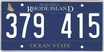 RI license plate 379415