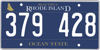 RI license plate 379428