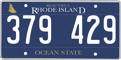 RI license plate 379429