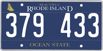 RI license plate 379433