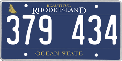 RI license plate 379434