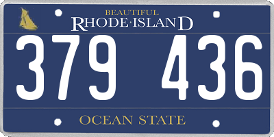 RI license plate 379436