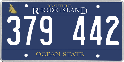 RI license plate 379442