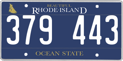 RI license plate 379443