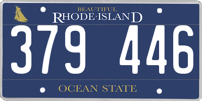 RI license plate 379446