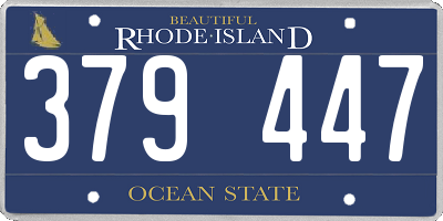 RI license plate 379447