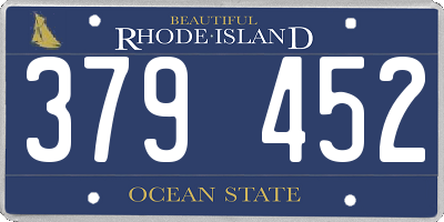 RI license plate 379452
