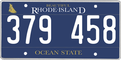 RI license plate 379458