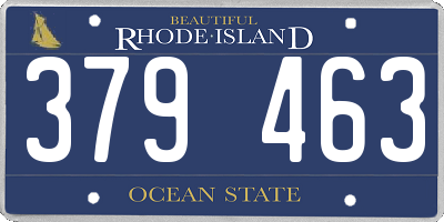 RI license plate 379463
