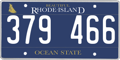 RI license plate 379466