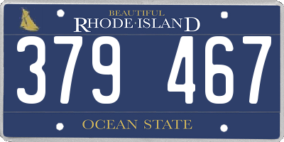 RI license plate 379467