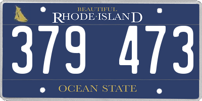 RI license plate 379473