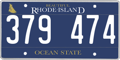 RI license plate 379474