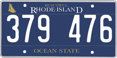 RI license plate 379476