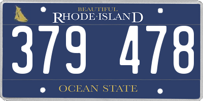 RI license plate 379478