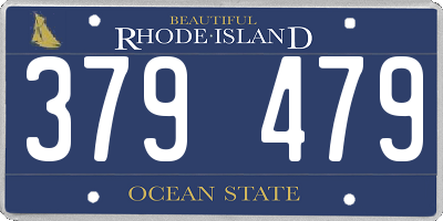 RI license plate 379479