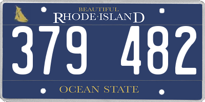 RI license plate 379482