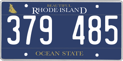 RI license plate 379485