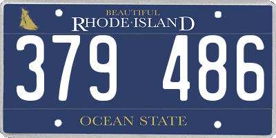 RI license plate 379486