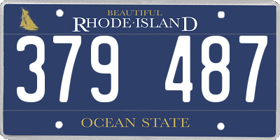 RI license plate 379487