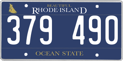 RI license plate 379490