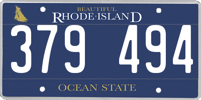 RI license plate 379494