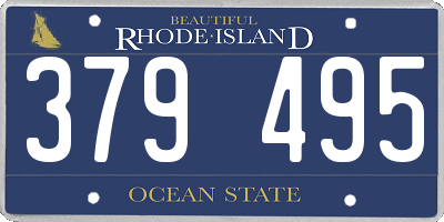 RI license plate 379495