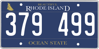 RI license plate 379499