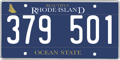 RI license plate 379501