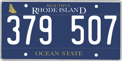 RI license plate 379507