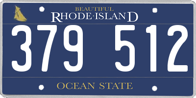 RI license plate 379512
