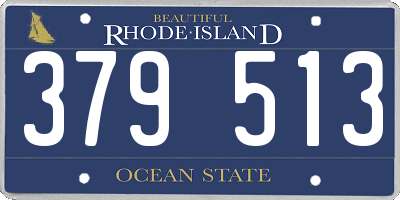 RI license plate 379513