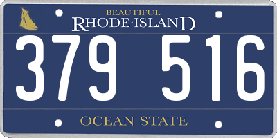 RI license plate 379516