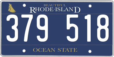 RI license plate 379518