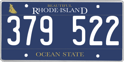 RI license plate 379522