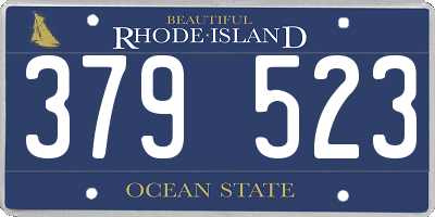 RI license plate 379523